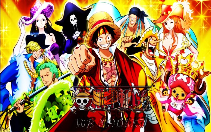 One Piece characters including Monkey D. Luffy