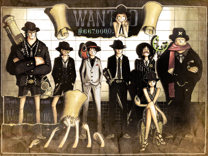 One Piece characters in formal wear