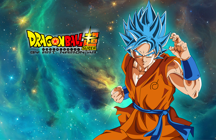 Goku from Dragon Ball Super in space