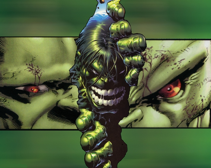 Hulk Ripping Through a Wall