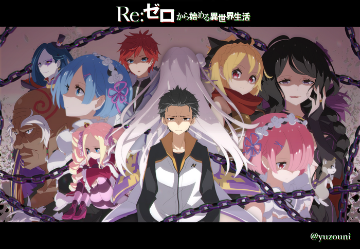 Re:Zero Characters with Subaru and Emilia