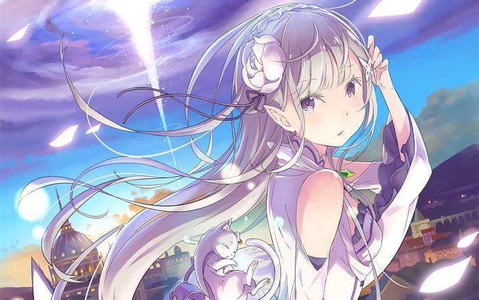 Emilia and Puck from Re:ZERO
