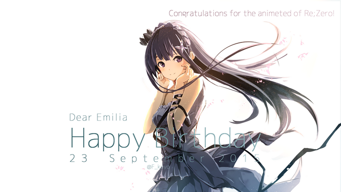 Emilia from Re:Zero Happy Birthday