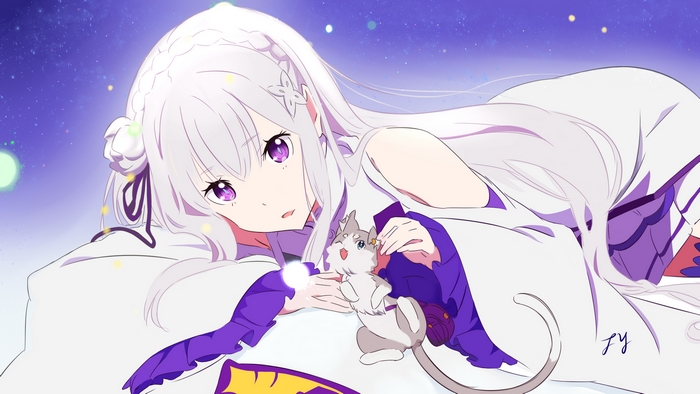 Emilia and Puck from Re:ZERO