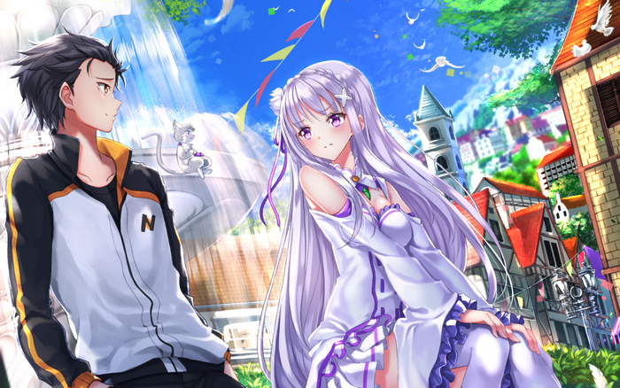 Subaru and Emilia from Re:ZERO