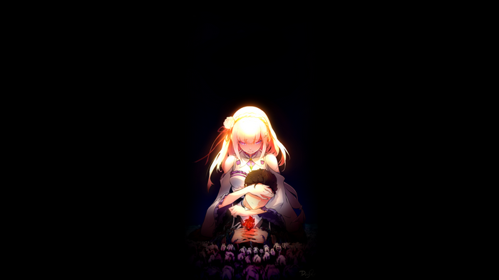 Emilia and Subaru from Re:ZERO