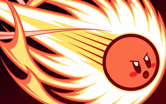 Kirby as a meteor