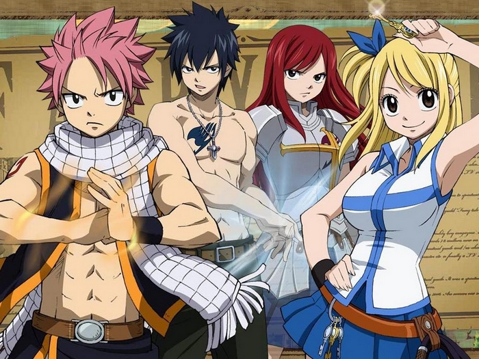 Natsu, Gray, Erza, and Lucy from Fairy Tail