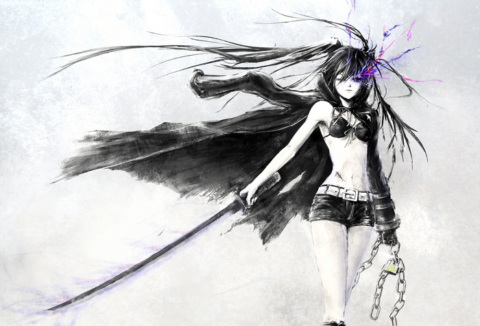 Black Rock Shooter with sword and chains