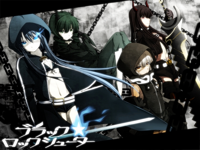 Black Rock Shooter characters with chains