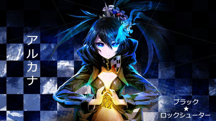 Black Rock Shooter Anime Girl with Glowing Eyes