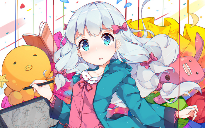 Sagiri Izumi drawing on a tablet
