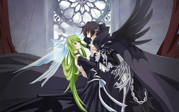 Lelouch Lamperouge and C.C. from Code Geass