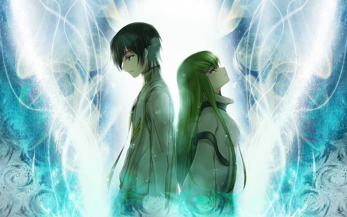 Lelouch Lamperouge and C.C. from Code Geass