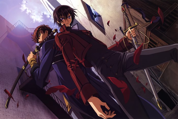 Lelouch Lamperouge and Suzaku Kururugi from Code Geass
