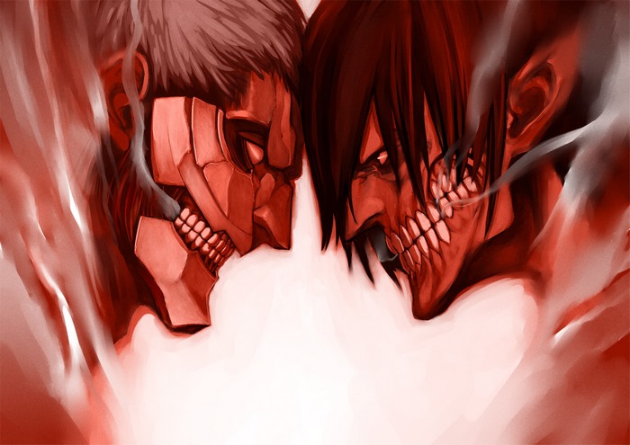 Eren Yeager and Armored Titan from Attack on Titan