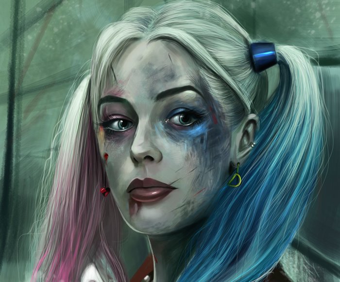 Harley Quinn with injuries
