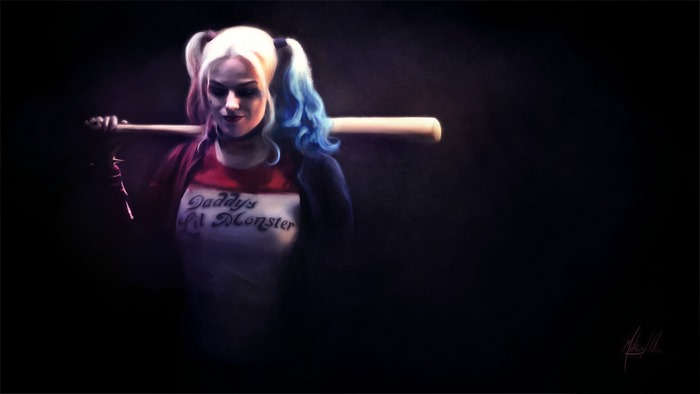 Harley Quinn with a baseball bat