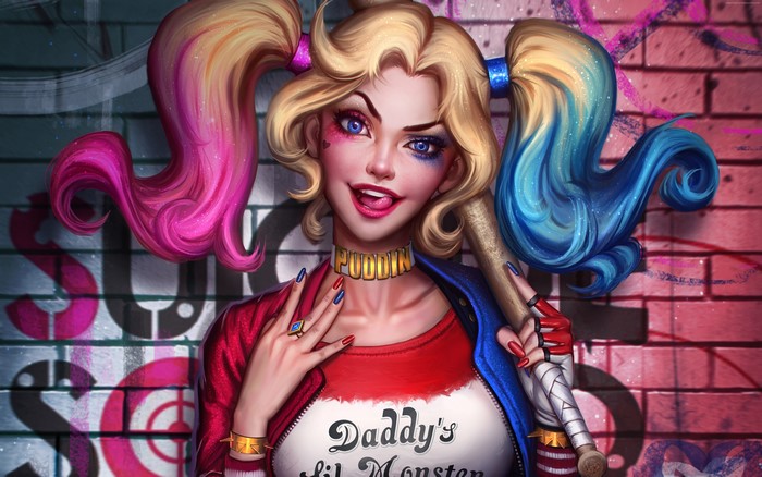 Harley Quinn with baseball bat