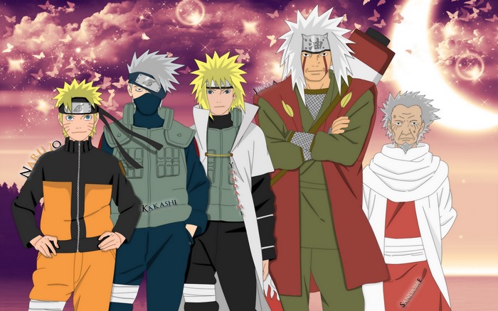 Naruto Uzumaki and friends from Naruto