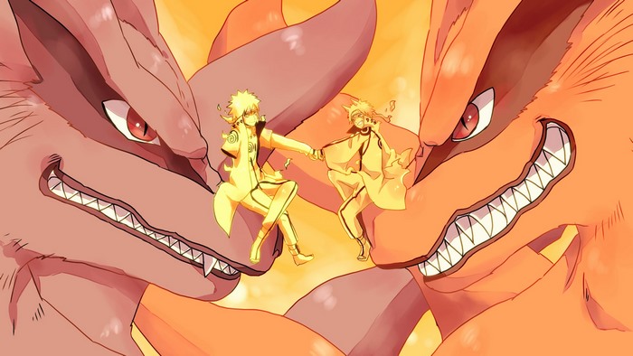Naruto Uzumaki Facing Kurama with Intensity