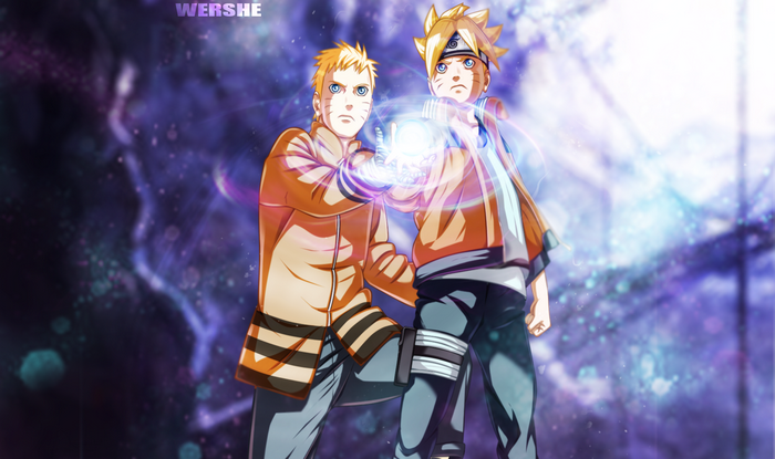 Naruto Uzumaki Performing Rasengan Technique
