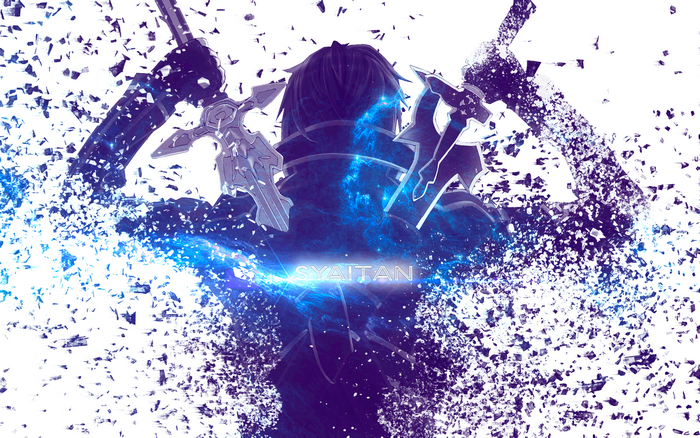 Kirito from Sword Art Online with Shattering Effect