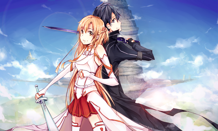 Asuna and Kirito from Sword Art Online