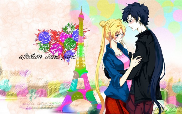 Usagi Tsukino and Mamoru Chiba in Paris