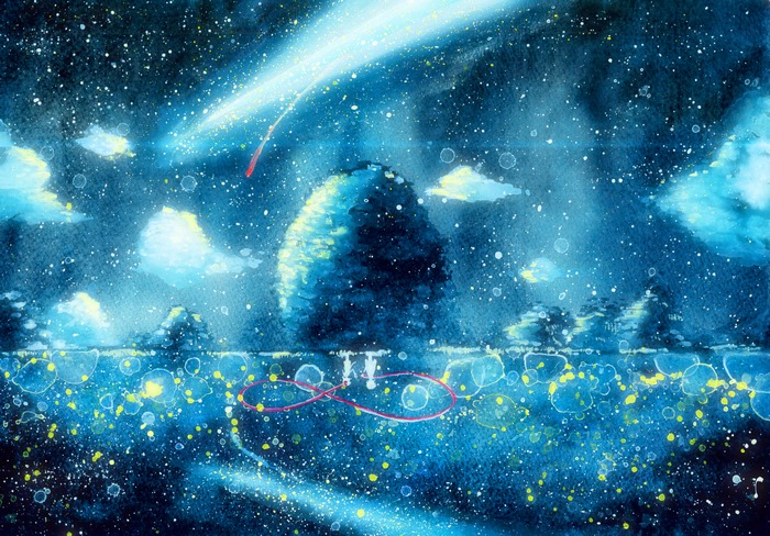 Taki and Mitsuha from Your Name.