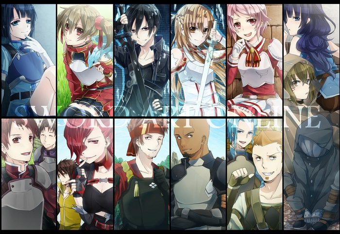 Sword Art Online characters collage