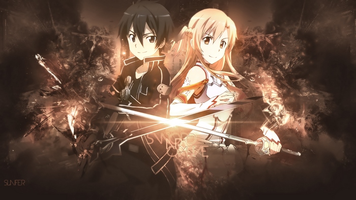 Kirito and Asuna from Sword Art Online