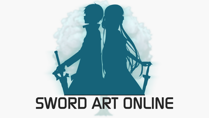 Sword Art Online Silhouette of Kirito and Asuna