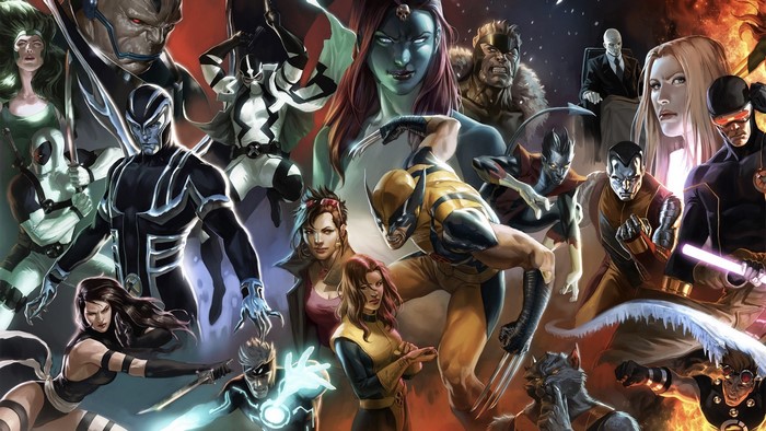 X-Men characters including Wolverine and Cyclops