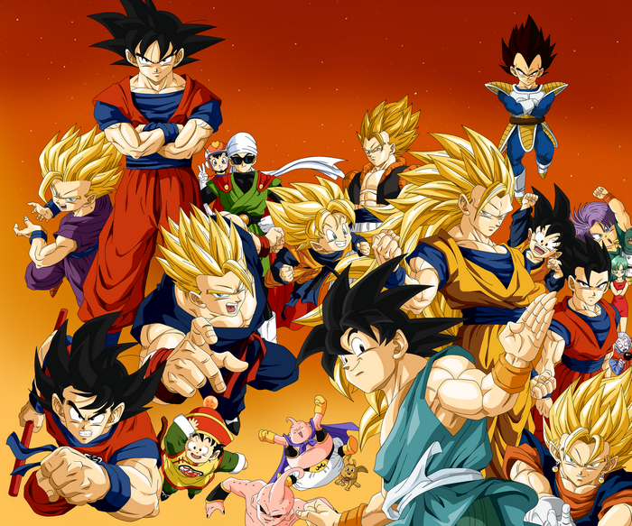 Dragon Ball Z characters group portrait