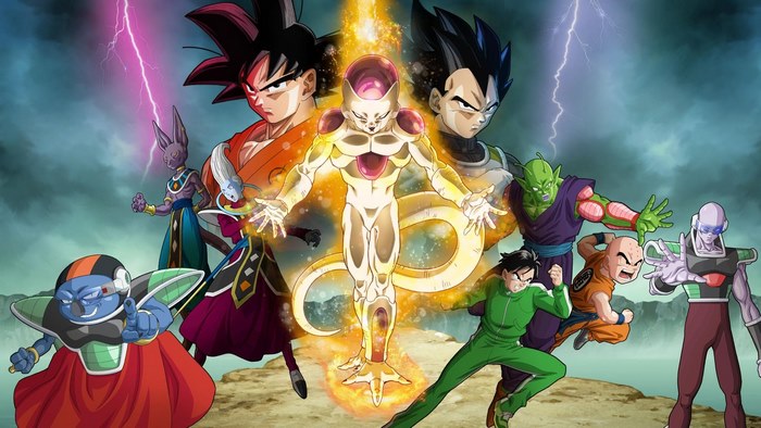 Frieza, Goku, Vegeta, and allies from Dragon Ball