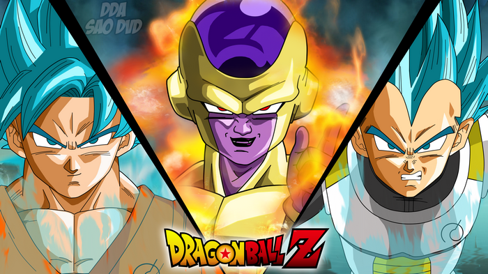 Goku, Frieza, and Vegeta from Dragon Ball Z