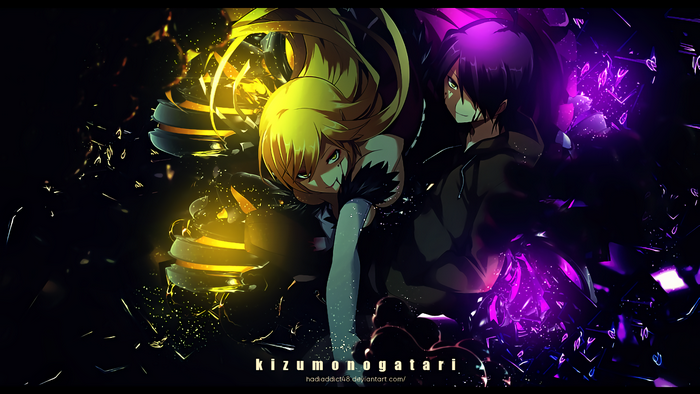 Kizumonogatari: Shinobu Oshino and Koyomi Araragi