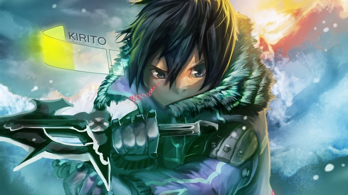 Kirito from Sword Art Online with a sword