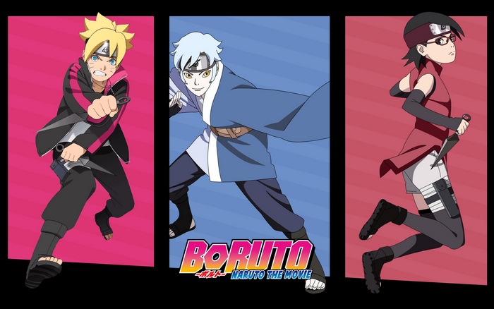 Boruto, Mitsuki, and Sarada from Boruto: Naruto the Movie
