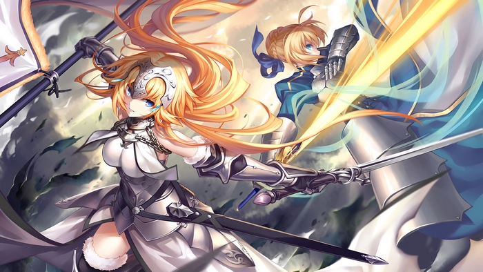 Jeanne d'Arc and Saber from Fate Series