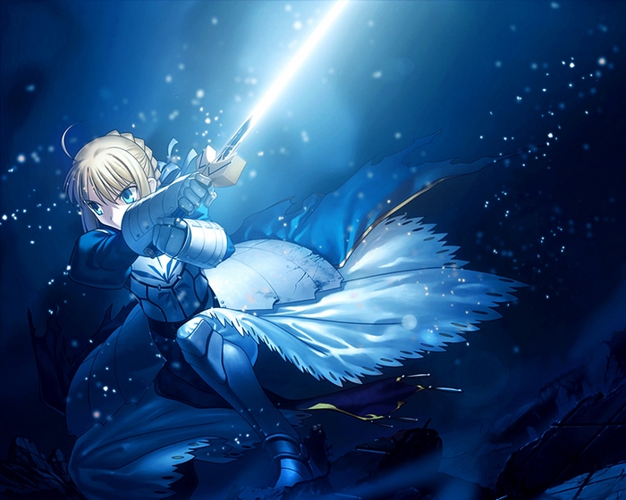 Saber from Fate Series with Excalibur