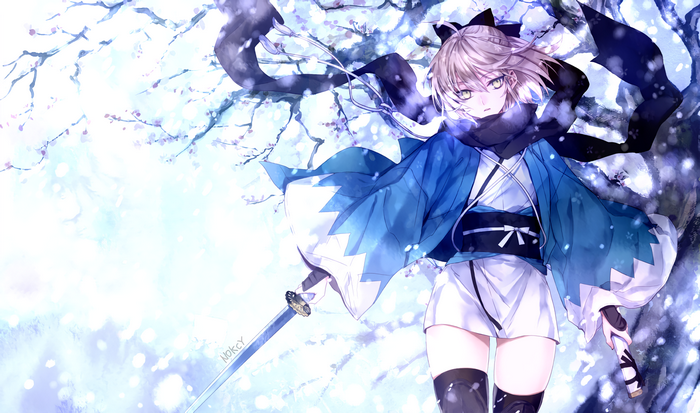 Saber from Fate Series in Winter