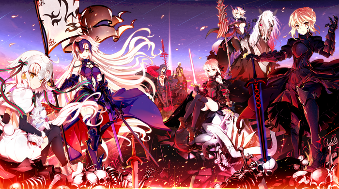 Jeanne d'Arc and other Servants from Fate Series