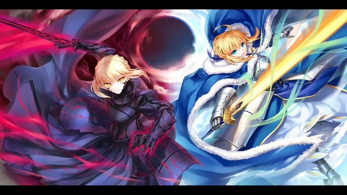 Saber Alter and Saber from Fate Series
