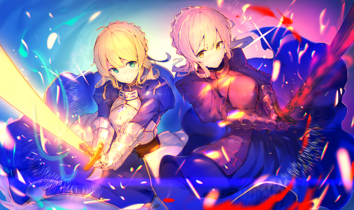 Saber and Saber Alter from Fate Series