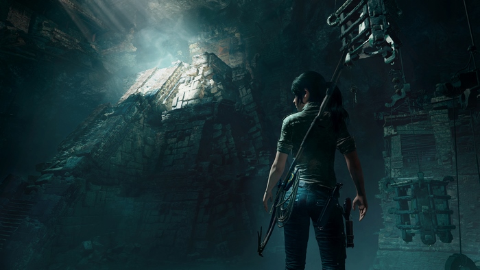 Lara Croft in ancient ruins