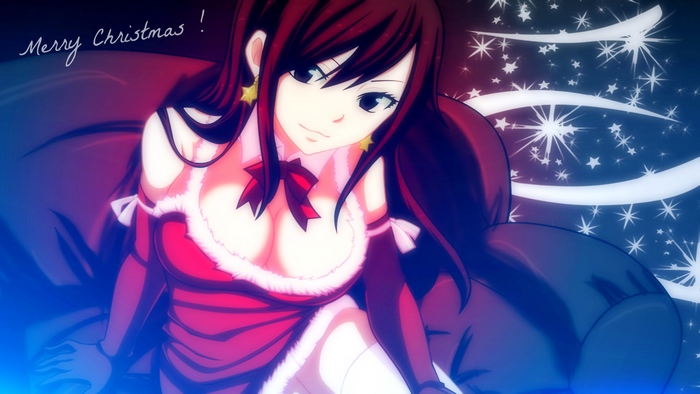 Erza Scarlet from Fairy Tail Merry Christmas