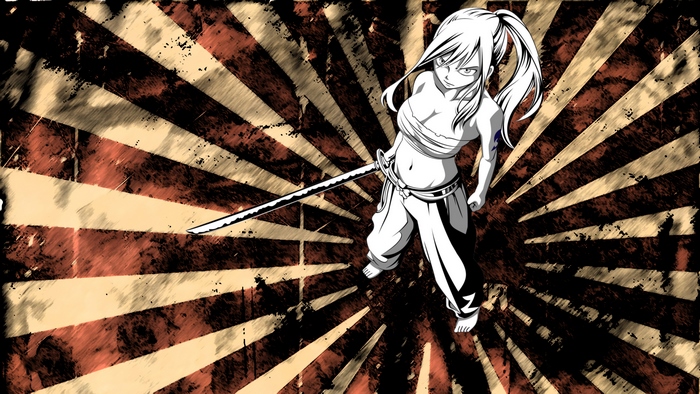 Erza Scarlet from Fairy Tail with Katana