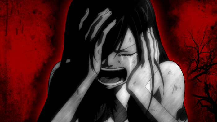 Erza Scarlet crying
